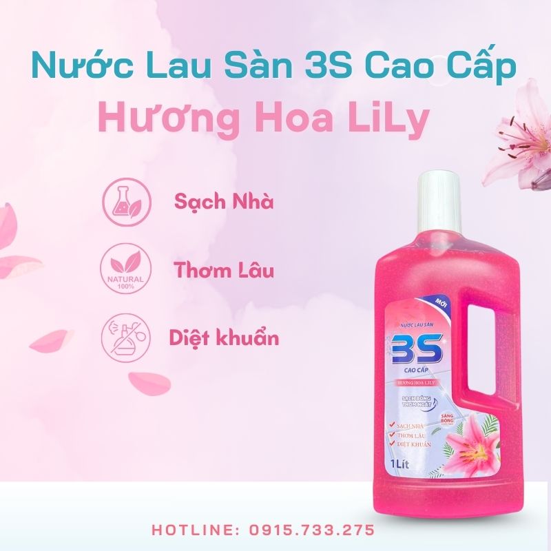 Nước Lau Sàn loại 1 lít Hương hoa Ly
